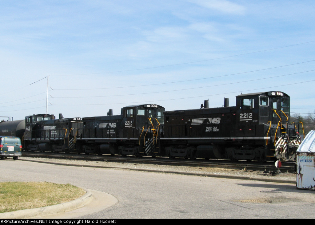 A trio of NS SW1500's are in the yard